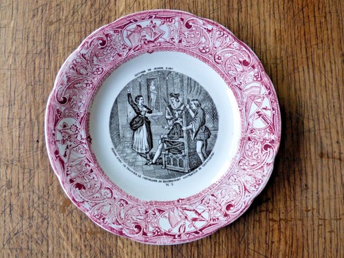 Assiette parlante porcelaine - assiette,