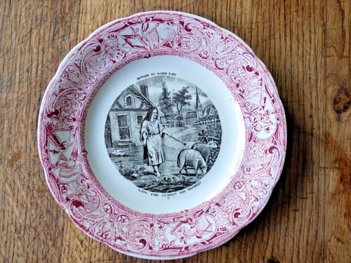 Assiette parlante porcelaine - assiette,